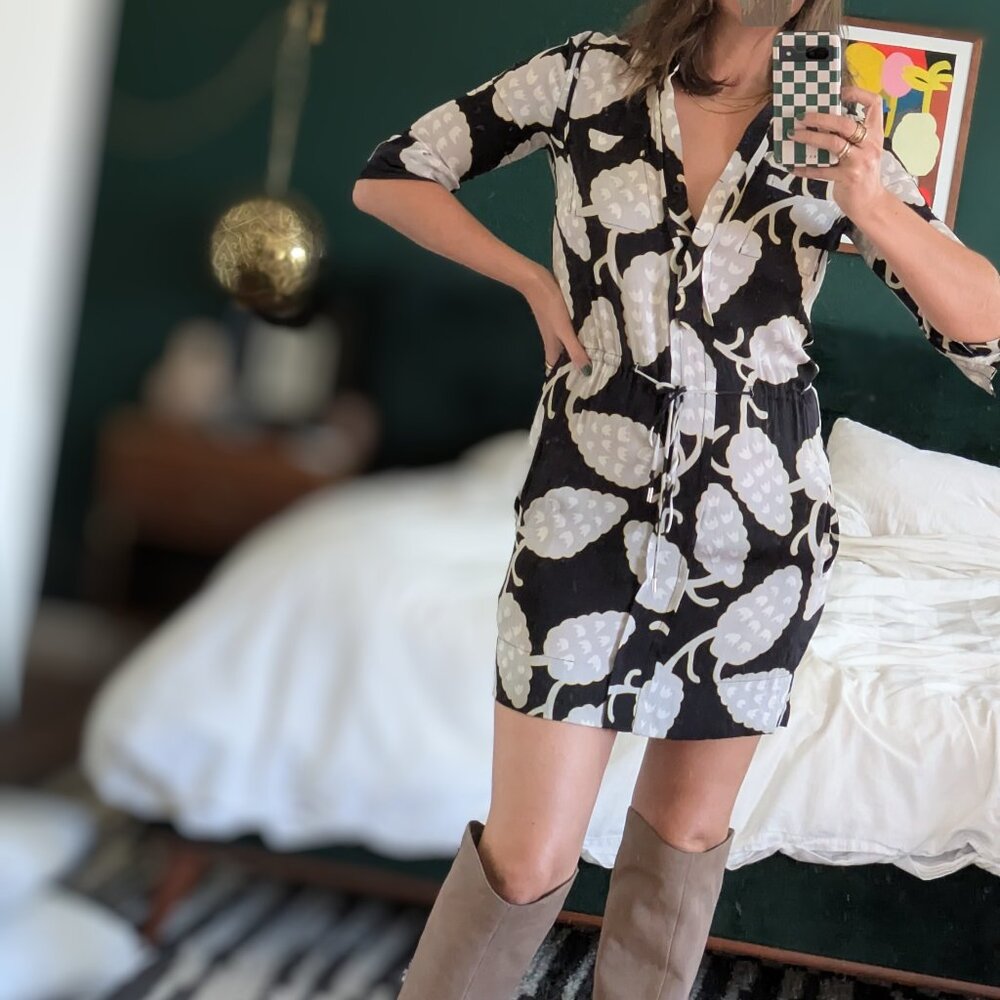 DVF Silk Button up Dress